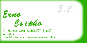 erno csipko business card
